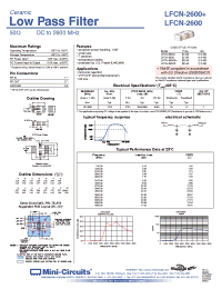 Datasheet LFCN-2600+ manufacturer Mini-Circuits